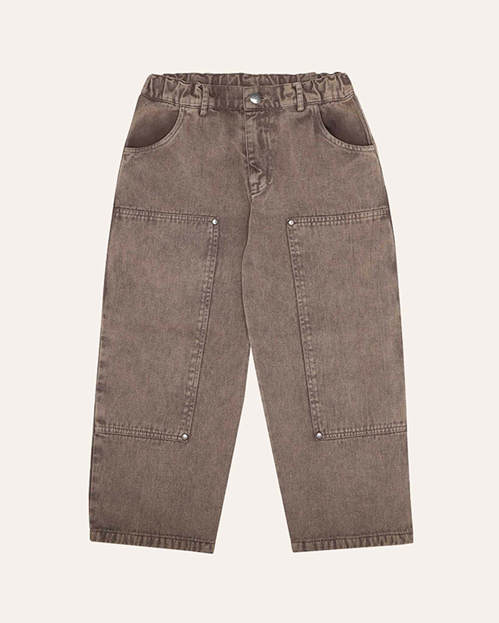 [ THE CAMPAMENTO ]  Brown washed kids trousers [ 9-10Y ]