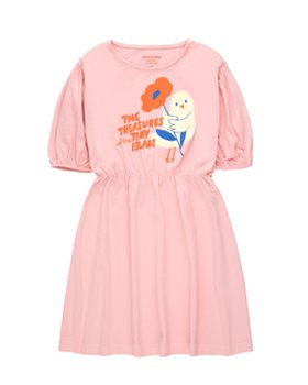 [TINYCOTTONS] TINY TREASURES DRESS /blush pink/summer red