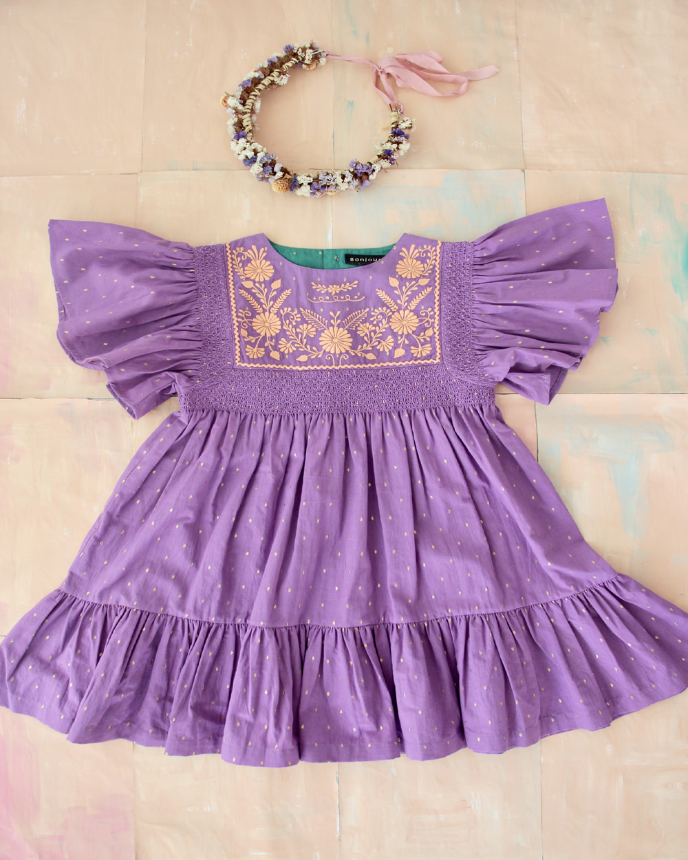 [BONJOUR] New Rosalie dress with new sleeves /pupple [3Y]