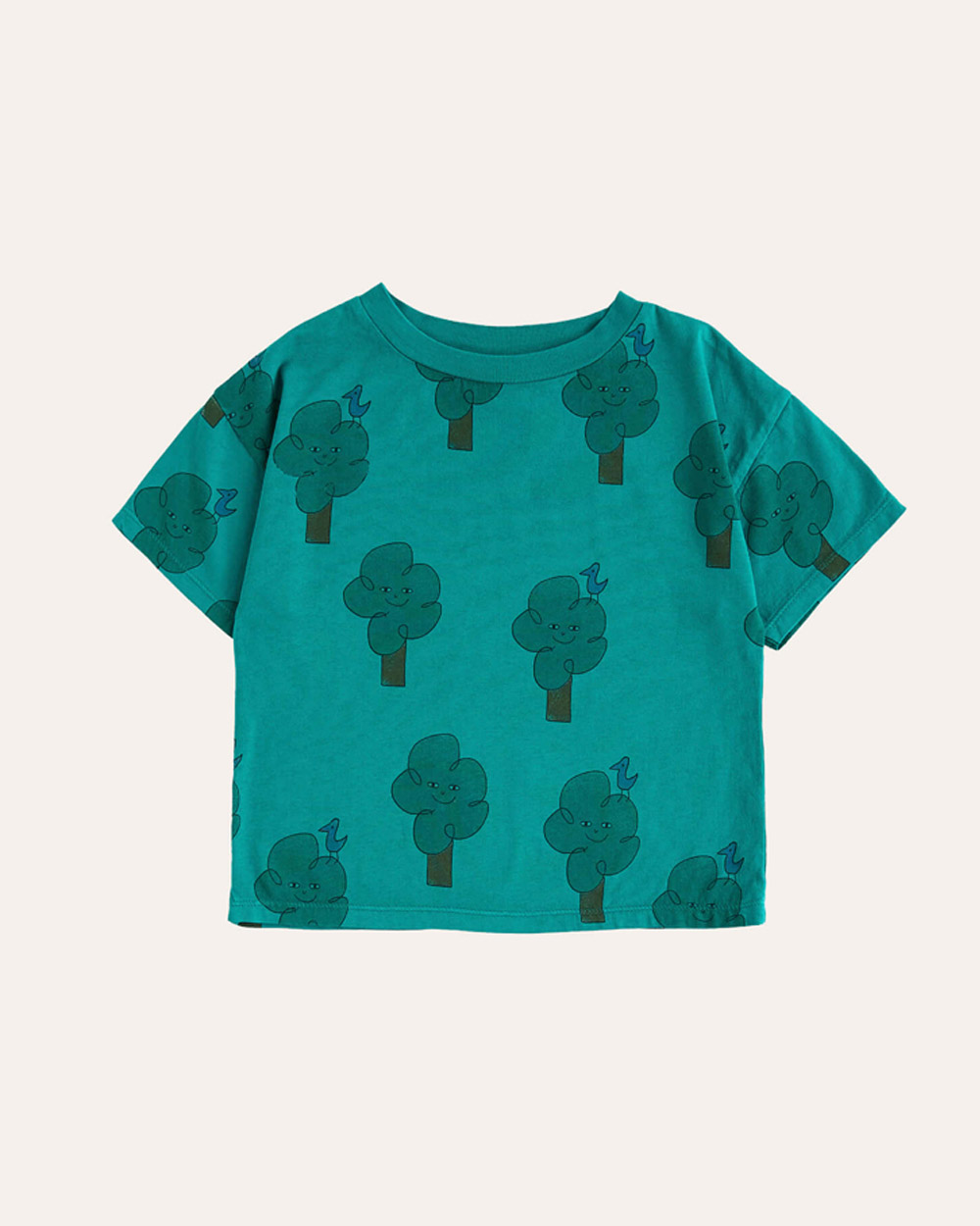 [THE CAMPAMENTO]Trees and Birds Short Sleeve T-Shirt