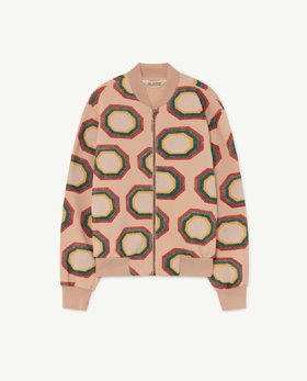[TAO] F21009_011_EO /Soft Pink Octagon Zebra Kids Sweatshirt [6Y, 8Y, 10Y]