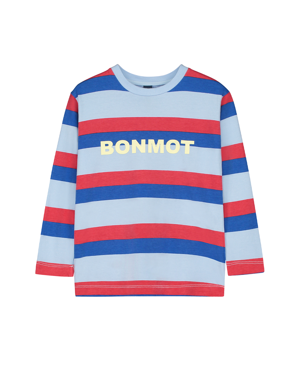 [BONMOT] T-shirt allover color stripes [4-5Y, 8-9Y, 10-11Y]
